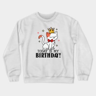 Princess Cat Birthday Crewneck Sweatshirt